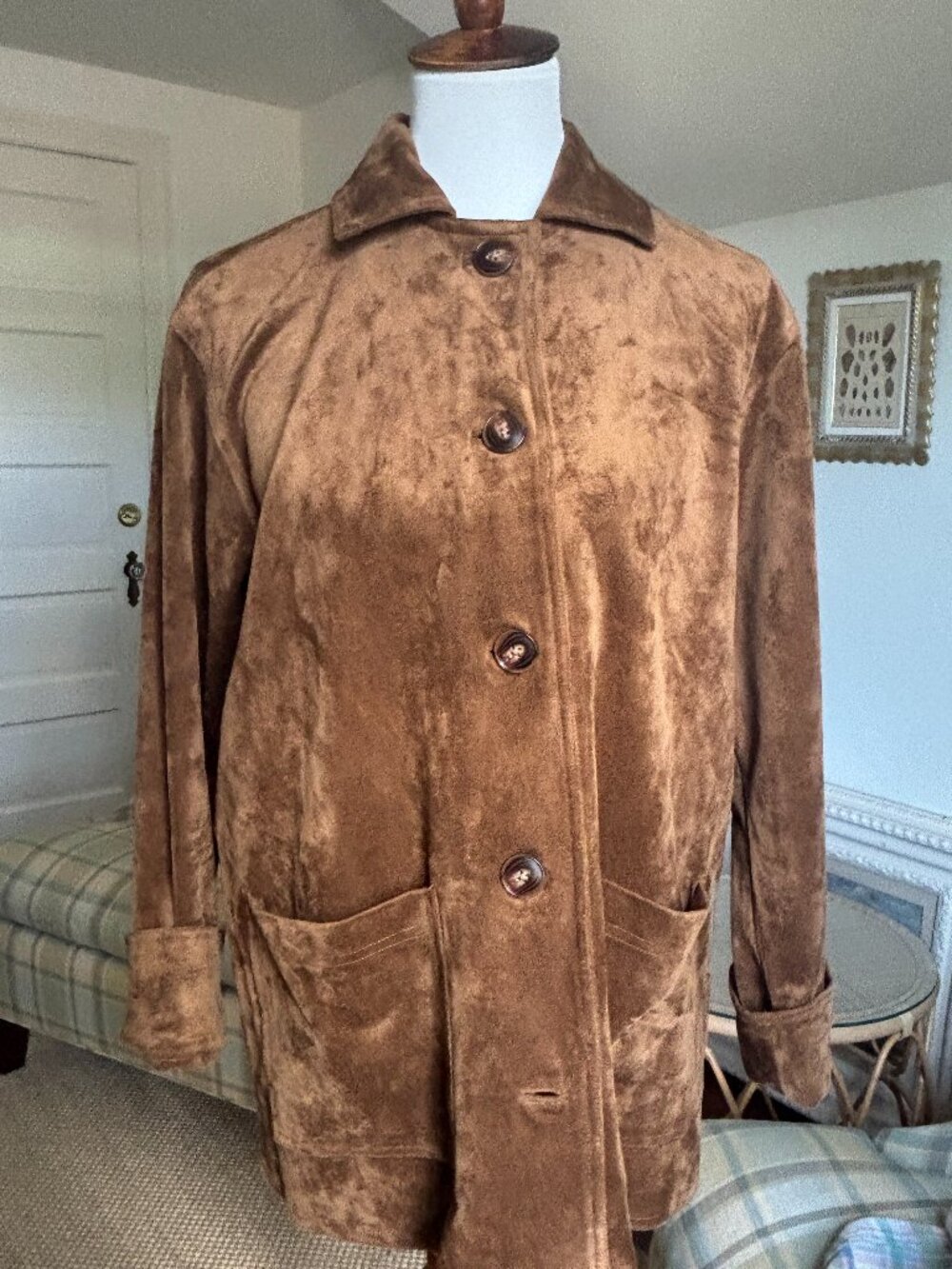 Z Supply Decker Faux Suede Chore Coat